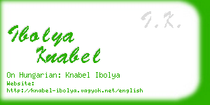 ibolya knabel business card